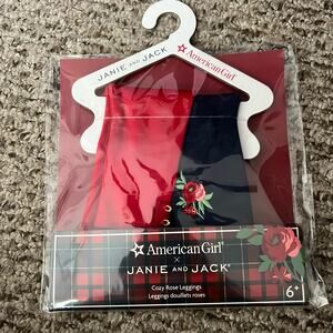 NEW American Girl Doll x Janie and Jack Cozy Rose Leggings Set